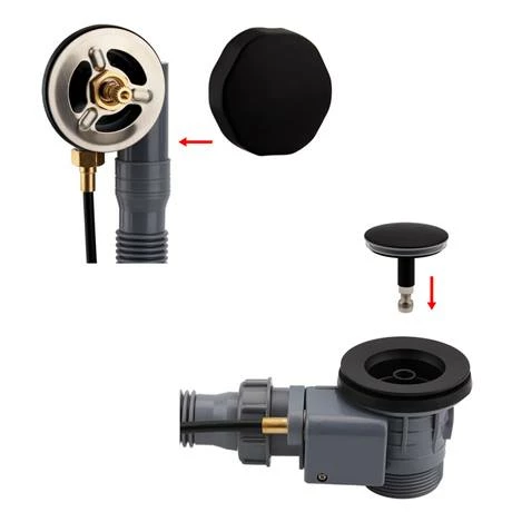 Arezzo Matt Black Bath Pop-up Waste & Overflow Arezzo Matt Black Bath Pop-up Waste & Overflow -Arezzo shop WE212 B d1 460