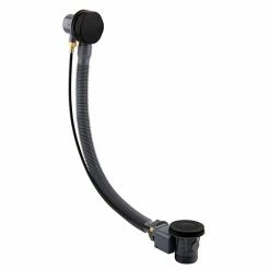 Arezzo Matt Black Bath Pop-up Waste & Overflow