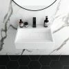 Arezzo 500mm Wall Mounted / Countertop Stone Resin Basin With Hidden Waste Cover -Arezzo shop WMC5PMB prod